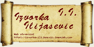 Izvorka Ilijašević vizit kartica